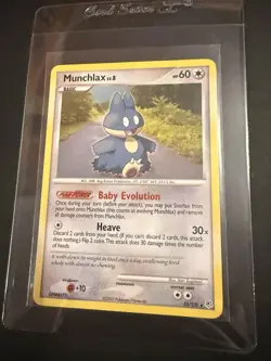 Pokemon TCG Munchlax Diamond & Pearl Regular Rare Card 33/130 Lightly Played - Image 1