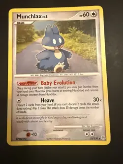 Pokemon TCG Munchlax Diamond & Pearl Regular Rare Card 33/130 Lightly Played - Image 2
