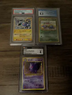 Pokemon Vintage Japanese Holo Graded Cards - Lot Of 3 - Fossil Gengar - Image 1