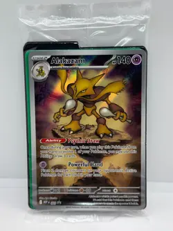 Sealed Pokemon Alakazam MEP 9 2025 Mega Evolution ETB Black Star Promo Card New - Image 1