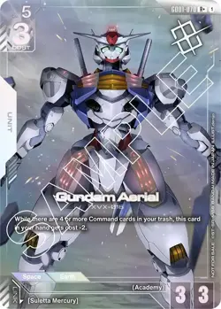 Gundam Aerial (Store Tournament Winner Pack 01) R+ Gundam Promotional Cards GD01 - Image 1