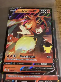 Lot Of 5 Pokemon Cards Lance’s Charizard V Celebrations SWSH133 Promo - NM - Image 2