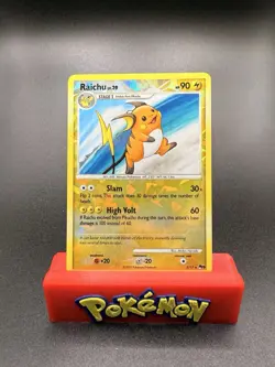 Raichu 3/17 Cracked Ice Reverse Holo- POP Series 9 Pokemon Card NM Near Mint - Image 1