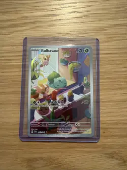 Pokemon TCG Stellar Crown Bulbasaur Holo Rare Card 143/142 Sv07 - Image 1