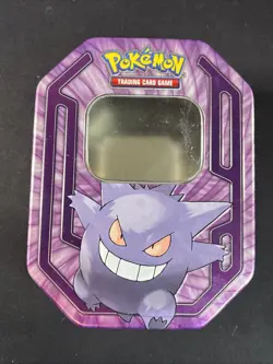 Pokemon Champions Gengar Collector Card Storage Tin Nintendo 2016 NO CARDS EMPTY - Image 1