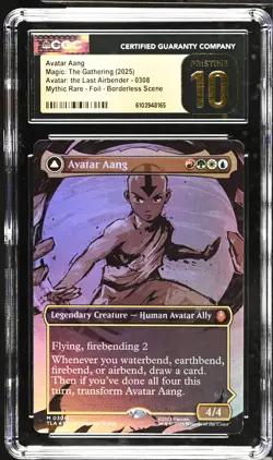 AVATAR AANG The Last Airbender Borderless Foil Mythic CGC Pristine 10 MTG - Image 1