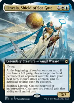 1x Linvala, Shield of Sea Gate - Foil - Extended Art Near Mint MTG Magic - Kid I - Image 1