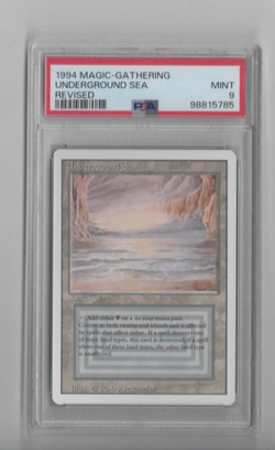 MTG Underground Sea Revised Edition - Rare 1994-PSA-9 - Image 5