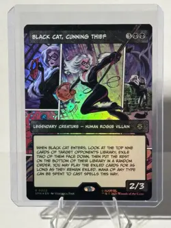 Black Cat, Cunning Thief MTG Marvel's Spider-Man Rare Borderless #222 Foil - Image 1
