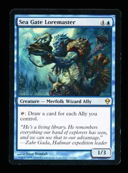 * * 1x Sea Gate Loremaster x1 * * Zendikar MTG LP Lightly Played - Image 1
