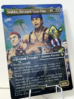 1x - Wakka, Devoted Guardian - FOIL BORDERLESS TRACK #477 - Final Fantasy MTG - Image 3