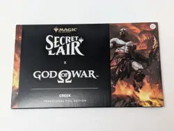 MTG Secret Lair X PlayStation God Of War Greek Traditional Foil Edition Sealed - Image 1