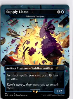 MTG Secret Lair Fortnite Non-Foil Supply Llama - Etherium Sculptor 443 SLD R NM - Image 1