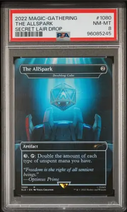 MTG PSA 8 Secret Lair Transformers The AllSpark Non-Foil Doubling Cube #1080 - Image 2