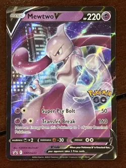 Pokemon Go Mewtwo V Promo SWSH223 Full Art Holo - Image 1