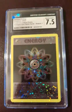 CGC 7.5 Rainbow Energy Pokemon League Promo Reverse Holo 2002 Pokemon TCG - Image 1