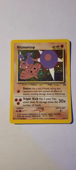 Hitmontop 3/75 Neo Discovery Holo Rare Pokemon LP - Image 1