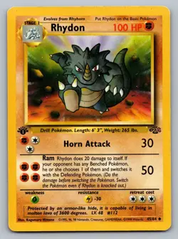 Pokemon TCG Jungle Rhydon 45/64 - Image 1
