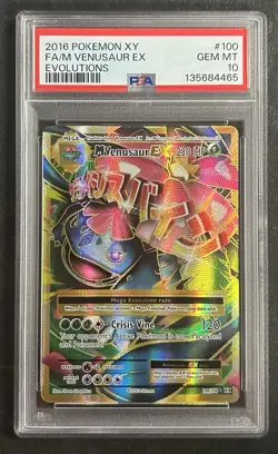 2016 Pokemon M Venusaur EX Evolutions Full Art XY #100 PSA 10 GEM MINT🔥🔥 - Image 1