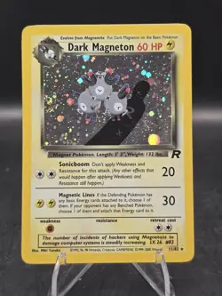 Pokemon TCG Dark Magneton 11/82 Team Rocket Unlimited Holo Rare LP+ - Image 1