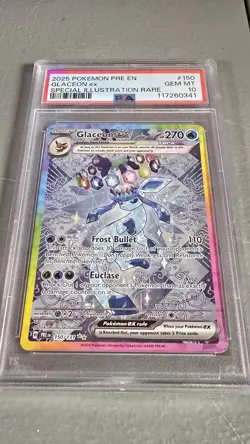 Pokemon 2025 Glaceon ex 150/131 SIR Prismatic Evolutions GEM MINT PSA 10 - Image 1