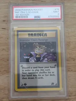 Pokemon Imposter Oak's Revenge 76/82 1st Edition Team Rocket PSA 9 - Image 1