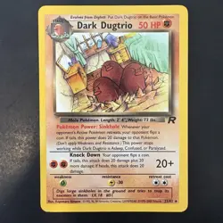 Pokemon Vintage Non Holo Rare Dark Dugtrio Team Rocket 23/82 WotC - Image 1
