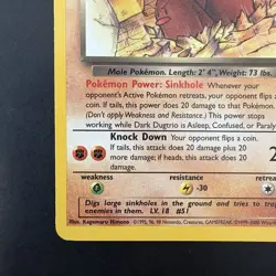 Pokemon Vintage Non Holo Rare Dark Dugtrio Team Rocket 23/82 WotC - Image 5