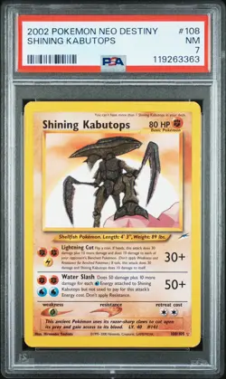 2002 Pokemon Neo Destiny Shining Kabutops PSA 7 Unlimited #108 NEW CERT - Image 5