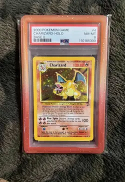 2000 POKEMON BASE SET 2 #4 CHARIZARD-HOLO PSA 8 - Image 1