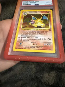 2000 POKEMON BASE SET 2 #4 CHARIZARD-HOLO PSA 8 - Image 2