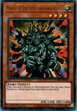 Yugioh Manju of the Ten Thousand Hands GFP2-EN099 1st Edition Ultra Rare NM - Image 1