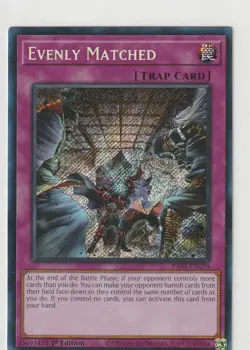 Yugioh RA01-EN074 Evenly Matched - Secret Rare 1st Edition - Image 1