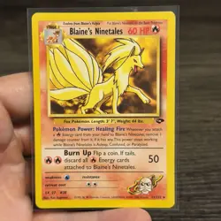 Pokemon TCG Blaine's Ninetales 21/132 Gym Challenge LP Vintage Card - Image 1