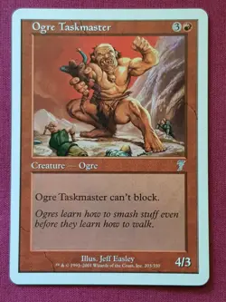 Magic The Gathering 7TH EDITION OGRE TASKMASTER red card MTG - Image 1