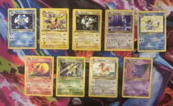 Vintage Pokemon 9 Card Lot - 1st Edition, Poliwrath, Jolteon [See description] - Image 1