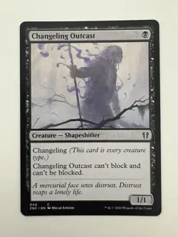 Changeling Outcast MTG Magic the Gathering Card NM Near Mint ZNC - Image 1