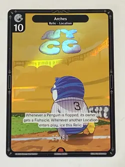 2025 VIBES TCG NYCC Promo Card #51 Arches GOLD FOIL #/60 Pudgy Penguins RARE - Image 1