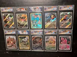 Pokemon TCG Full Art ILLustration Graded Cards Slabs Lot - Image 1