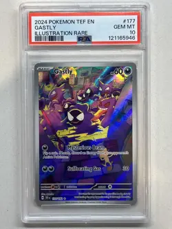 PSA 10 Gastly #177/162 Illustration Rare - Temporal Forces Pokemon TCG Card - Image 1