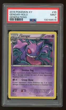 PSA 9 Gengar Holo Rare Generations XY 2016 Pokemon Card #35 - Image 1