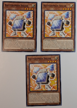 Yugioh TCG - 3x Batteryman Solar - FLOD-EN027 - NM 2x 1st + 1x Unlimited Common - Image 1