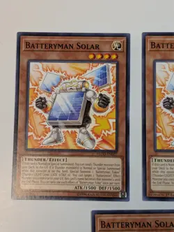 Yugioh TCG - 3x Batteryman Solar - FLOD-EN027 - NM 2x 1st + 1x Unlimited Common - Image 5