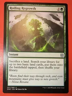 MTG: ZENDIKAR RISING, ROILING REGROWTH, REGULAR, 201/280, NM, UNCOMMON - Image 1