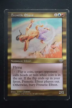 Magic The Gathering MTG FRENETIC EFREET Mirage MP Moderately Played - Image 1