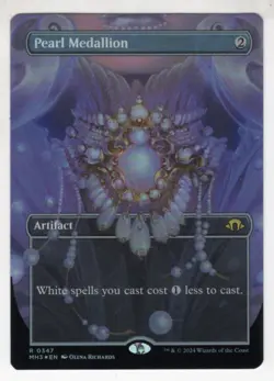 MTG Modern Horizons 3 Foil Rare Card #347 Pearl Medallion (Borderless) - Image 1