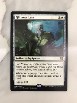 Glimmer Lens MTG Magic the Gathering Card NM Near Mint All Will Be One ONC - Image 1