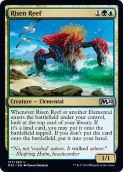 1x Risen Reef NM-Mint, English Core Set 2020 MTG Magic - Image 1