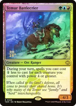 Magic The Gathering MTG TEMUR BATTLECRIER FOIL Tarkir: Dragonstorm NM Near Mint - Image 1