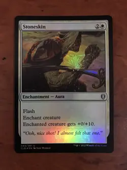 Stoneskin Foil MTG Magic the Gathering Card NM Near Mint Baldur's Gate CLB - Image 1
